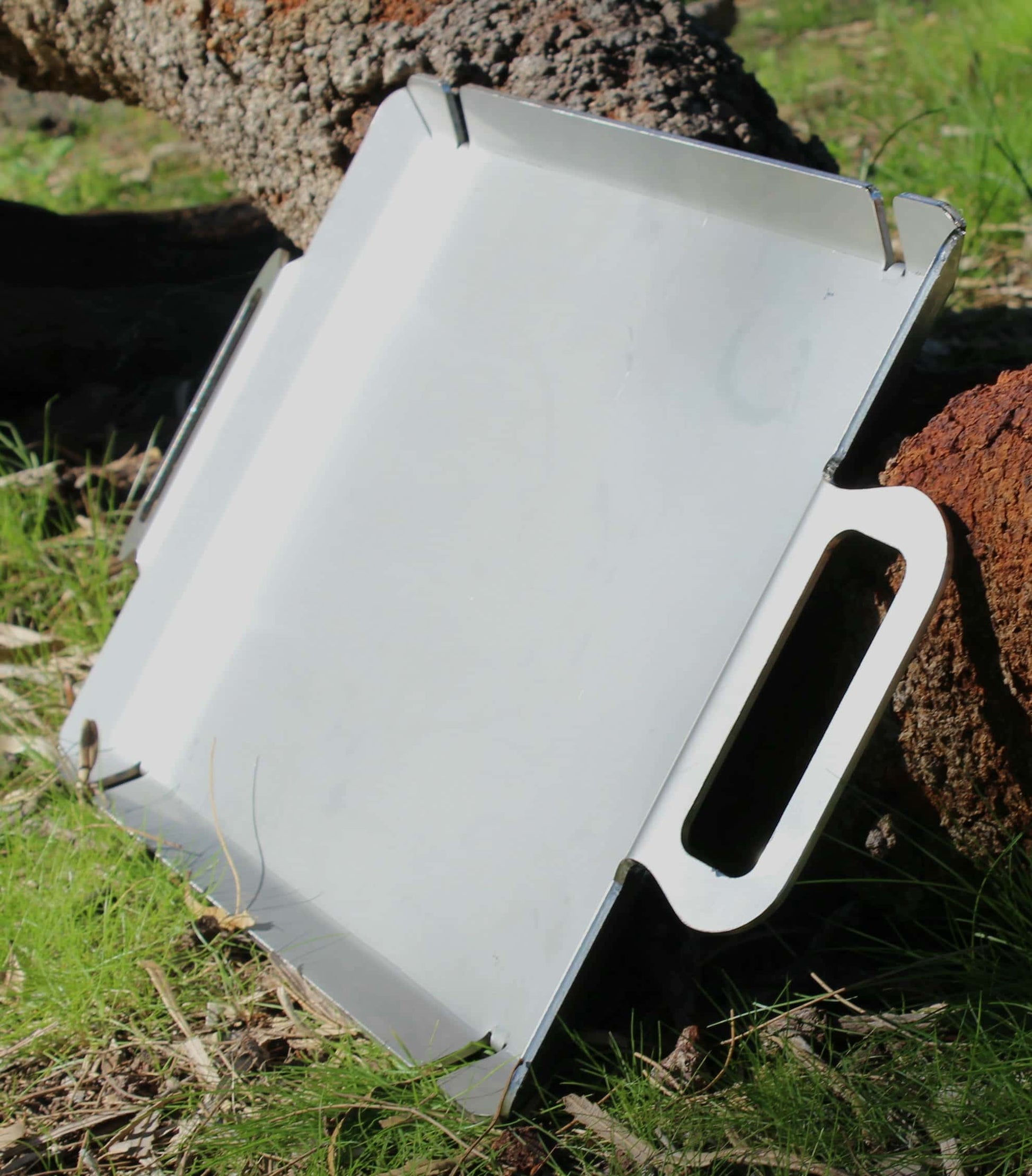 Stainless steel hot plate designed for the portable fire pit