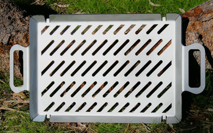 stainless steel grill plate made for the portable tyre fire pit
